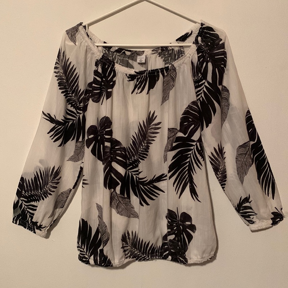 Old Navy Tropical Print Blouse